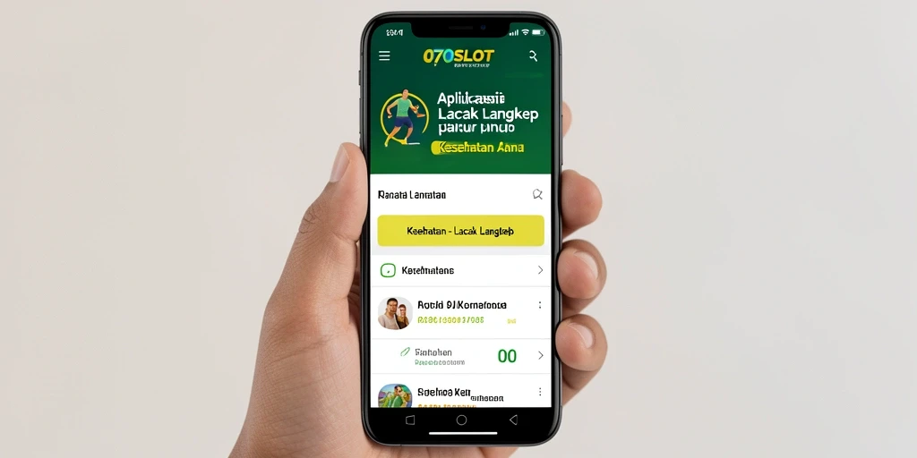 Tampilan antarmuka 070SLOT dengan fitur Lacak Langkah yang intuitif.