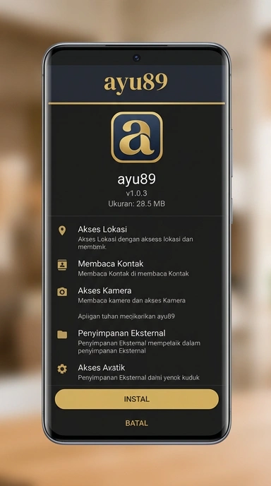 Tampilan halaman APK ayu89