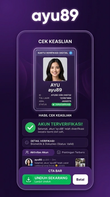 Tampilan kanal resmi ayu89